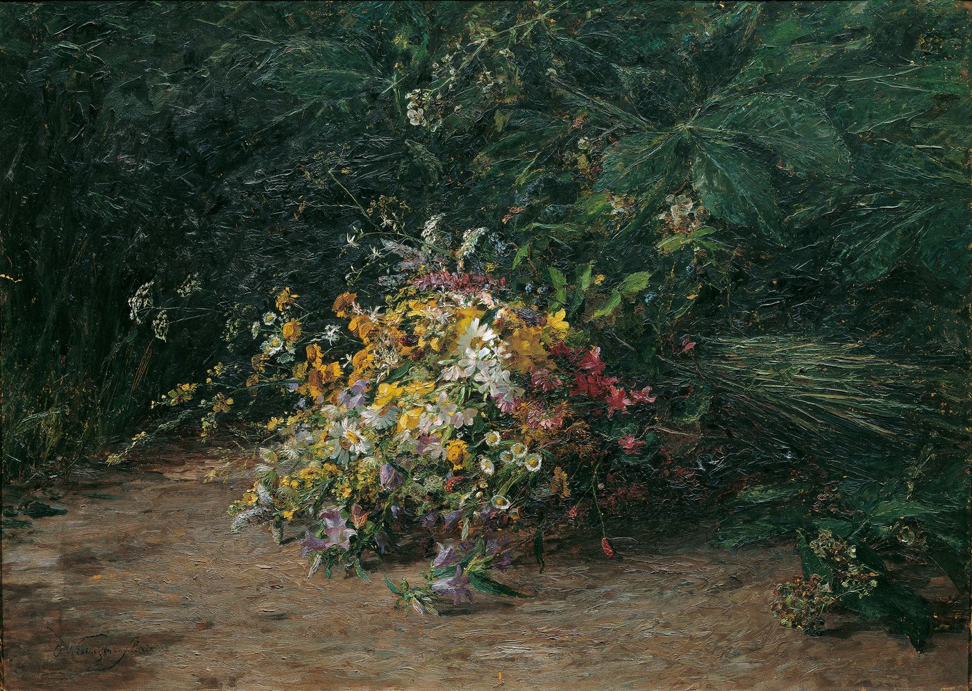 Feldblumenstrauß (wildflower bouquet) — Olga Wisinger-Florian, c.1906